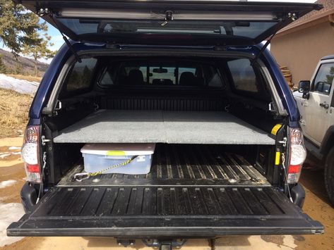 Simple Sleeping Platform: Cheap Works Great - Page 4 - Tacoma World Forums Truck Modifications, Truck Bed Mattress, Camp Diy, Pickup Camping, Truck Builds, Camo Truck, Truck Bed Tent, Suv Camper, Tacoma World