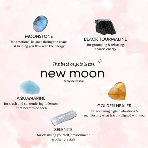 New Moon Crystal Grid, New Moon October 2024, New Moon Intention Setting, New Moon Oil, New Moon Crystals, New Moon Manifestation, October New Moon, New Moon Intentions, Moon Information