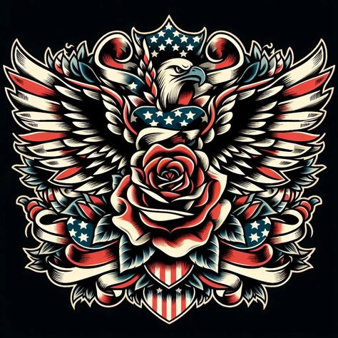 I will do an american traditional tattoo for you Patriotic Tattoos, Usa Tattoo, Nike Wallpapers, Cool Nike Wallpapers, Tattoo Traditional, American Tattoos, Nike Wallpaper, Custom Tattoo Design, Dream Tattoos