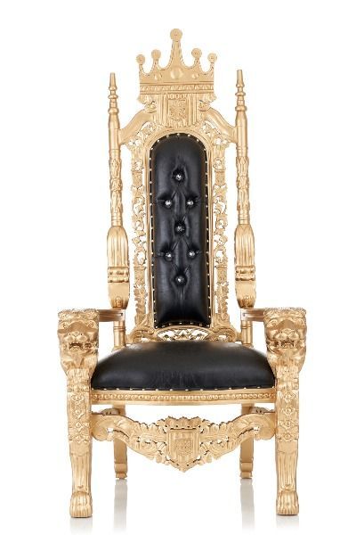 Just a little pinch of our beautiful collection of the famous "King David" throne chairs. Choose the crown design and finish you like! Throne Chair Wedding, King Throne Chair, King On Throne, King Chair, Royal Throne, Chair Parts, Throne Chair, Gold Fabric, Wedding Chairs