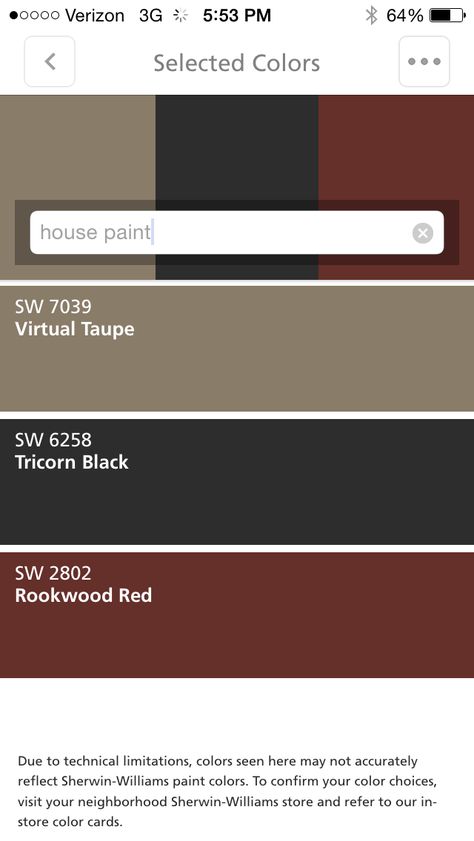 House- Virtual Taupe  Trim- White  Shutters- Tricorn Black  Doors- Rockwood Red Cabin Colors, Grey Exterior House Colors, Exterior Siding Colors, Exterior Paint Schemes, Tan House, Shutter Colors, Best Exterior Paint, House Paint Color Combination, Door Colors