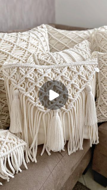 Macrame Cushion, Macrame Tutorial, Macrame Design, Macrame, Cushions, Pillows, On Instagram, Instagram, Design