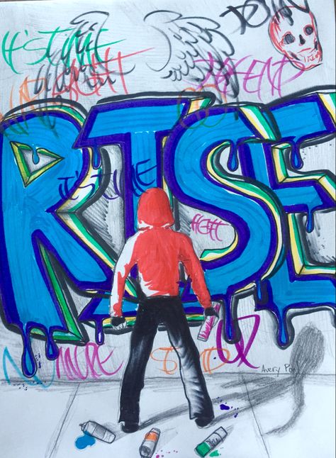 Person Spray Painting A Wall Reference, Art Spray Paint, Directed Drawing, Graffiti Drawing, Graffiti Lettering, Pen Pencil, Art Block, Drawing Poses, Famous Artists