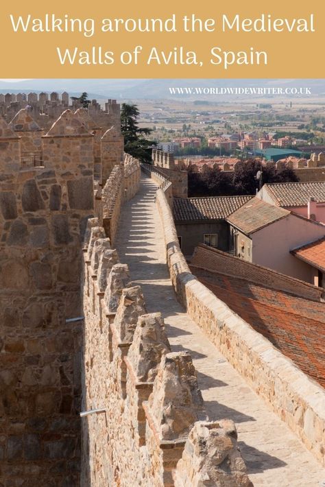 Walking around the Medieval Walls of Avila, Spain A Reaper At The Gates, Castle On A Mountain, Avila Spain, Perimeter Wall, Spain Ibiza, Winter Castle, 2024 Travel, City Ideas, Spain Vacation