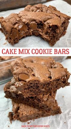 Cake Mix Bars, Chocolate Cake Mix Recipes, Cake Mix Cookie, Chocolate Cookie Bars, Cake Mix Cookie Bars, Recipes Using Cake Mix, Chocolate Cake Mix Cookies, Cookie Bars Easy, Easy Bar Recipes