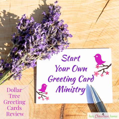 Here's a blog post about starting your own greeting card ministry using Dollar Tree greeting cards.   #ministry #greetingcards #productreviews Card Ministry Ideas, Ministry Appreciation, Homemade Card Designs, Ministry Gifts, Study Info, Bible Cards, Christian Greeting Cards, 2023 Ideas, Service Ideas