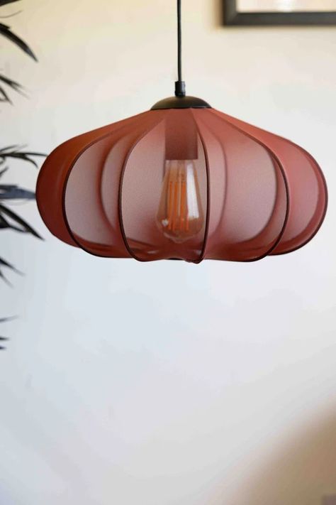 Palette Terracotta, Mesh Pendant Light, Fabric Ceiling, Glamourous Bedroom, Hallway Inspiration, Bedroom Pendant, Rockett St George, Ceiling Light Shades, Globe Pendant Light