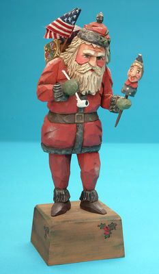 santa claus folk art - Google Search Santa And Reindeer Flying, St Claus, Reindeer Flying, Woodcarving Ideas, Primitive Santas, Santa Faces, Wood Santa, Carved Santa, Santa Claus Images