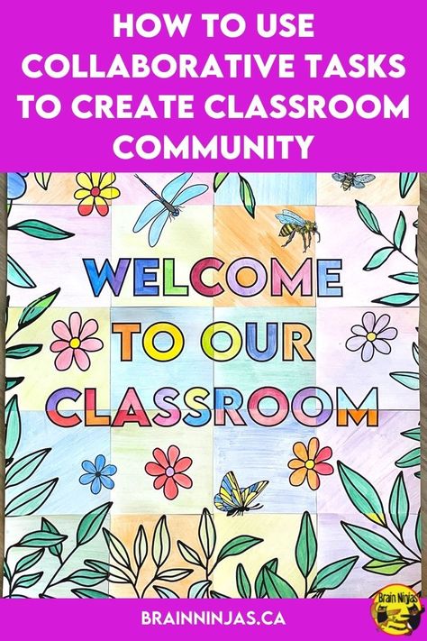 Collaborative tasks help students learn to work together toward the classroom community they want to achieve. Read more about how we use collaborative tasks to build classroom community and learn more about the types of tasks we use. Deceloping a classroom community is one of the best ways to build classroom management and get to learning right away. Creating Classroom Community, Collaborative Posters Classroom, Community Building Art Projects, Truth And Reconciliation Day, Collaboration Activities, Collaborative Learning Spaces, Build Classroom Community, Truth And Reconciliation, Student Collaboration