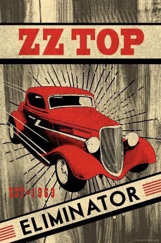 Hotrod Tattoos, Band Collage, Zz Top Eliminator, Legs Video, Billy Gibbons, Rock N Roll Art, Vintage Concert Posters, Rock Band Posters, Vinyl Magnets