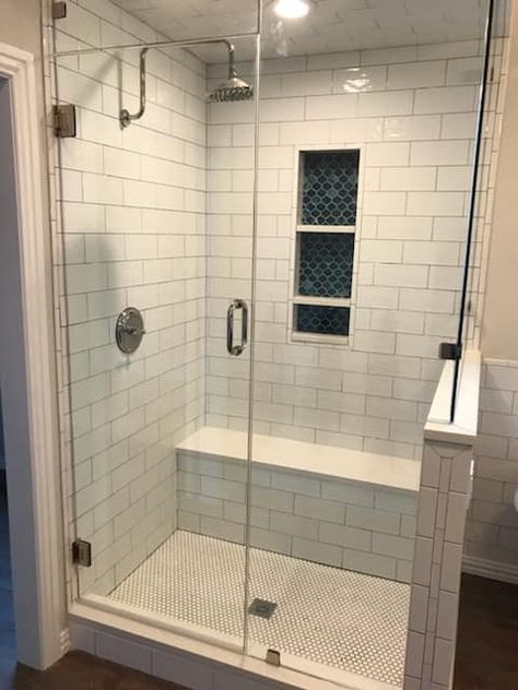 Stand Up Shower Remodel, Shower With Seat, Curbless Showers, Shower With Bench, Bath Fitter, Small Bathroom Remodel Designs, Walk In Showers, New Bathroom Ideas, Master Shower