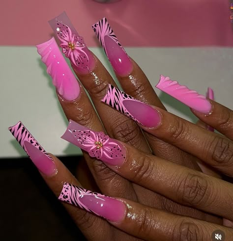 Pink Base Acrylic Nails, Square Pink Nail Designs, Nail Ideas Vacation, Tapered Square Nails Long, Long Birthday Nails, Pink Square Acrylic Nails, Rapunzel Nails, Pink Nails Square, Vacation Nails Summer