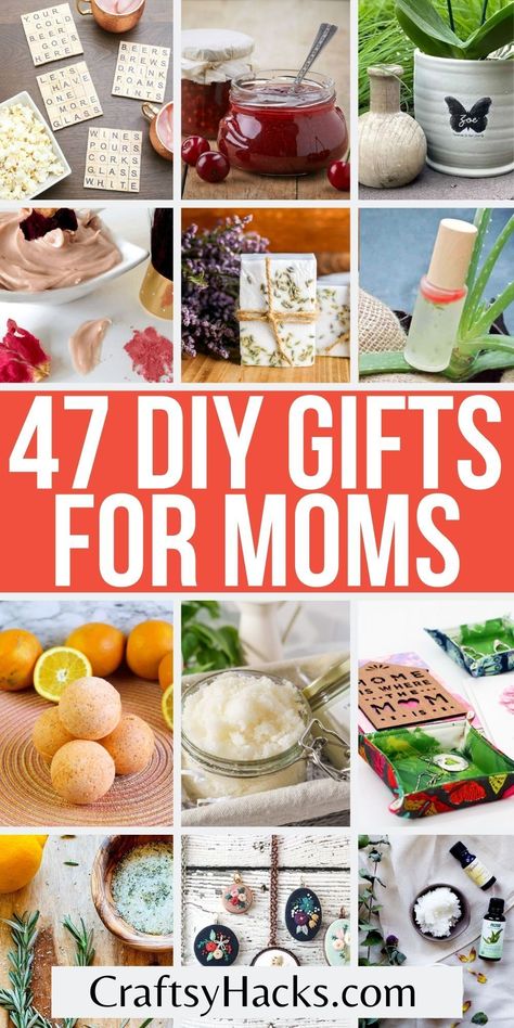 Gifting can be much easier when you make your own with these wonderful DIY gifts for moms. These incredible DIY gifts are perfect to help you save money on a low budget. All the mothers in your life will love these DIY gift ideas. Diy Gifts For Mum Birthday Ideas, Gifts To Make For Grandma, Homemade Cheap Christmas Gifts, Homemade Gifts For Mum, Homemade Gifts For Mother In Law, Diy Gifts For Mom From Daughter Homemade, Diy Christmas Gifts For Moms, Diy Gift For Mom For Christmas, Homemade Christmas Gifts For Mom Diy