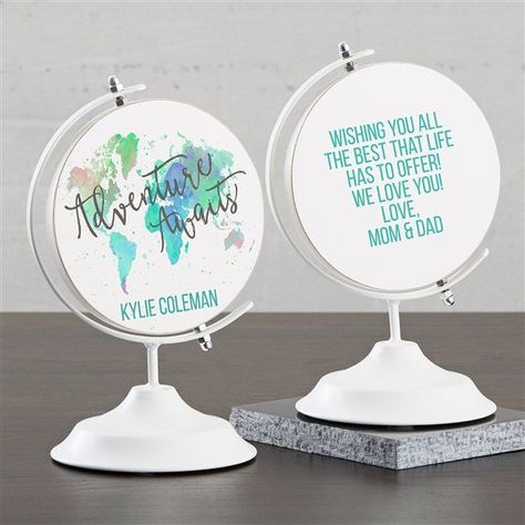 Wooden Globe, Dorm Gifts, Travel Party Theme, Globe Decor, World Party, Conference Design, Classroom Inspiration, Travel Party, Holiday Stockings