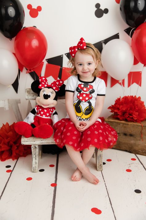 Minnie Mouse, 2 year old, in-studio, portrait session, birthday Minnie Mouse Birthday Photoshoot, Baby Shoot, Studio Portrait, Like Button, Minnie Mouse Birthday, Portrait Session, Birthday Photoshoot, Birthday Theme, 2nd Birthday