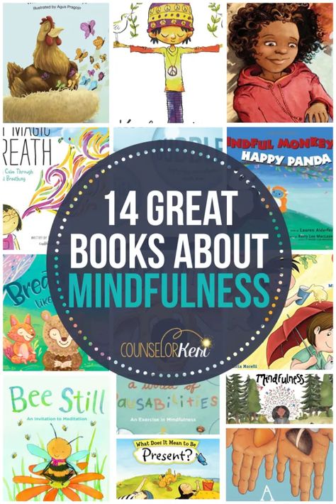 Childrens Books about Mindfulness: 14 Great Titles for Counseling Office Picture Books For Kids, Mindfulness Classroom, Mindfulness Books, Yoga Nature, Learning Books, Counseling Lessons, Guidance Lessons, How To Teach Kids, Mindfulness For Kids