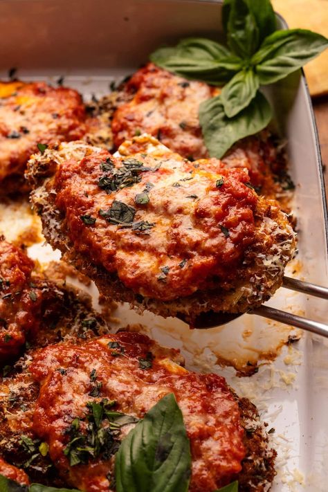 The Best Chicken Parmigiana (Family Recipe) | A Simple Palate Easy Chicken Cacciatore, Baked Chicken Parm, Chicken Parmigiana, Parmesan Recipes, Chicken Cacciatore, Crowd Pleasing Recipes, Baked Chicken Parmesan, American Dishes, Eggplant Parmesan