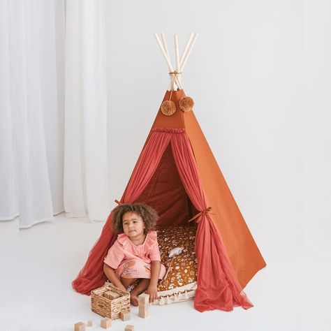 100% Cotton Canvas Fairytale Tipi Tents for Kids Play Tent - Etsy Toddler Teepee, Fairy Tent, Baby Teepee, Baby Tent, Orange Kids, Dreamy Nursery, Alternative Living, Kids Teepee, Tipi Tent