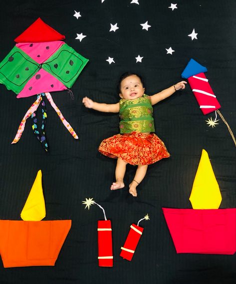 #babyphotography #babyphotoprop #babyphotographyideas #diwalidecorations #diwali Kids Photoshoot Ideas, Diwali Theme, Diwali Photoshoot, Baby Fashion Girl Newborn, Baby Cosplay, Baby Boy Newborn Photography, Baby Milestones Pictures, Monthly Baby Pictures, Baby Photo Editing