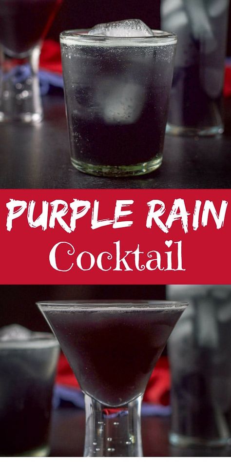 The purple rain cocktail is so perfectly pretty and oh so delicious. I made it three different ways.  Pick your next favorite!  Look at that deep purple color! #purplerain #cocktail #drink #dishesdelish #dishesdelishcocktails https://ddel.co/jpprc via @dishesdelish Purple Rain Drink, Purple Rain Cocktail, Rain Cocktail, Purple Recipes, Purple Cocktails, Liquor Drinks, Cocktail Drink, Healthy Drink, Alcohol Drink Recipes