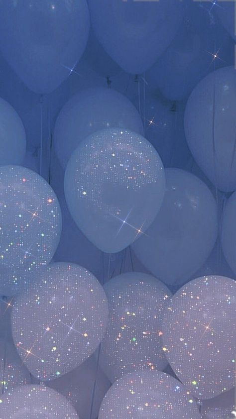 Aesthetic Balloons Wallpaper, Birthday Wallpaper Aesthetic Blue, Baby Blue Astetic Wallpaper, Periwinkle Aesthetic Wallpaper Iphone, Blue Glam Aesthetic, Periwinkle Wallpaper Aesthetic, Blue Birthday Wallpaper, Periwinkle Blue Aesthetic, Blue Glitter Aesthetic