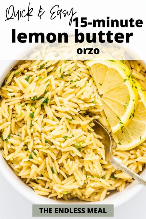 Orzo Recipes Lemon, Orzo Lemon Salad, Quick And Easy Orzo Recipes, Rissoto Recipes Lemon, Orzo And Veggie Recipes, Orzo Side Dish For Fish, Easy Orzo Recipes Side Dishes, Creamy Lemon Orzo Pasta, Pasta Side Dishes For Fish