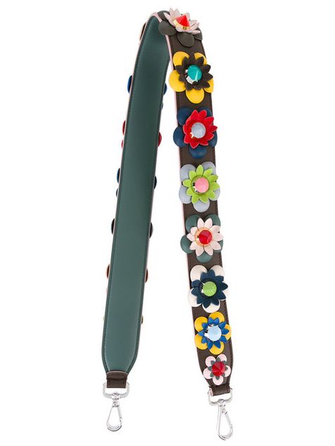 FENDI 'Strap you' floral strap. #fendi #strap Fendi Bag Strap, Strap Fendi, Fendi Strap You, Fendi Strap, Consuela Bags, Fendi Bag, Fendi Handbag, Womens Designer Bags, Studded Bag