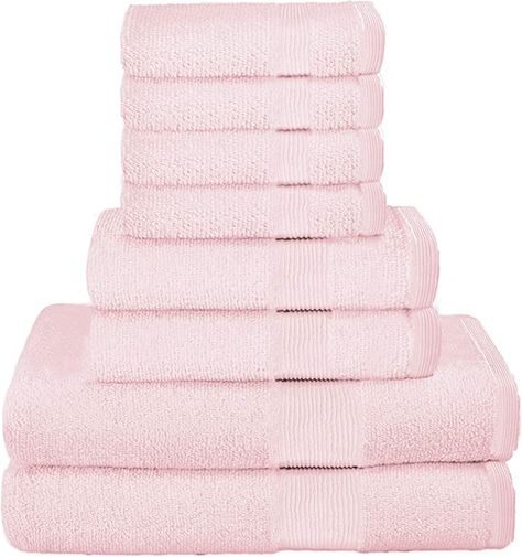 Only $22.54! High quality bath towels! 2 Bath Towels 27x54, 2 Hand Towels 16x28 and 4 Washcloths 13x13 - Ultra Soft Highly Absorbent Machine Washable Hotel Spa Quality - Pink #ad #amazon #amazonprime #prime #primeday #amazonfinds #amazonfind #amazontrend #trend #trending #popular #new #favorite #favoritepin #pinterest #pinterestinspo #pinterestfind #pinterestinspiration #idea #ideas #college #dorm #bathroom #summer #summerfinds #june #july #august #pin #lifestyle #instagram #follow #towels #pink Pink Bath Towels, Purple Towels, Pink Towels, Sewing Furniture, Bath Towels Luxury, Barbie House, Pink Brand, Everything Pink, Soft Towels