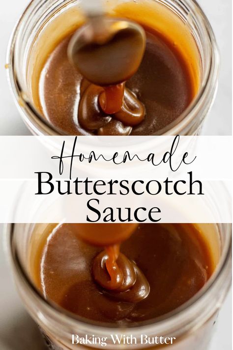 Ice Cream Sauces Recipes, Pancakes Cupcakes, Butterscotch Sauce Recipe, Butterscotch Sauce Recipes, Homemade Butterscotch, Butterscotch Recipes, Ice Cream Sauce, Sweet Sauces, Butterscotch Sauce