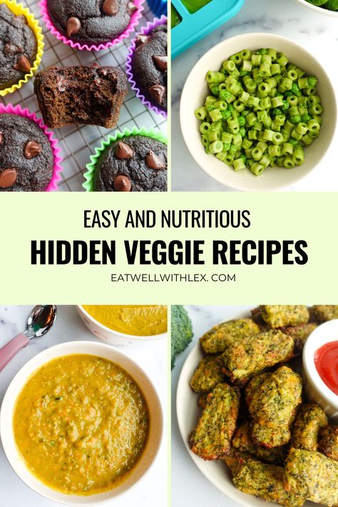 Are Hidden Veggie Recipes Bad for Kids? Hidden Veggie Snacks, Hiding Veggies In Food For Kids, Veggie Recipes For Kids, Hidden Veggies For Kids, Get Kids To Eat Vegetables, Veggies For Kids, Hidden Veggie Recipes, Toddler Smoothie Recipes, Oatmeal Blueberry Muffins Healthy