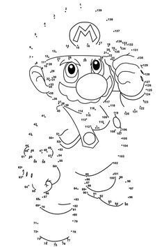 Dot to Dot Printables - Best Coloring Pages For Kids Super Mario Coloring, Oppgaver For Barn, Mario Crafts, Mario Coloring, Dot To Dot Printables, Super Mario Coloring Pages, Mario E Luigi, Mario Coloring Pages, Quote Coloring Pages