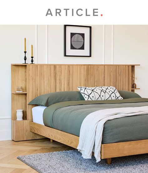 Interior Design Inspo Wood Panelling Headboard, Bed Head Storage, Head Boards Design Wood, Diy Head Bed Board Ideas, Bed Board Ideas, Japanese Headboard, Bed Headboard Ideas, Headboard With Storage, Bed Shelf