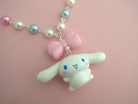 Cinnamoroll Necklace, Kawaii Cinnamoroll, Kawaii Necklace, Confetti Sprinkles, White Puppy, Pastel Outfit, White Puppies, Kawaii Jewelry, Kawaii Accessories