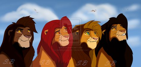 Kings Of the Future by sbrigs on deviantART Lion King Story, Kings Movie, Lion King Pictures, The Lion King 1994, Lion King Fan Art, Lion King 2, Simba And Nala, Il Re Leone, Lion King Art