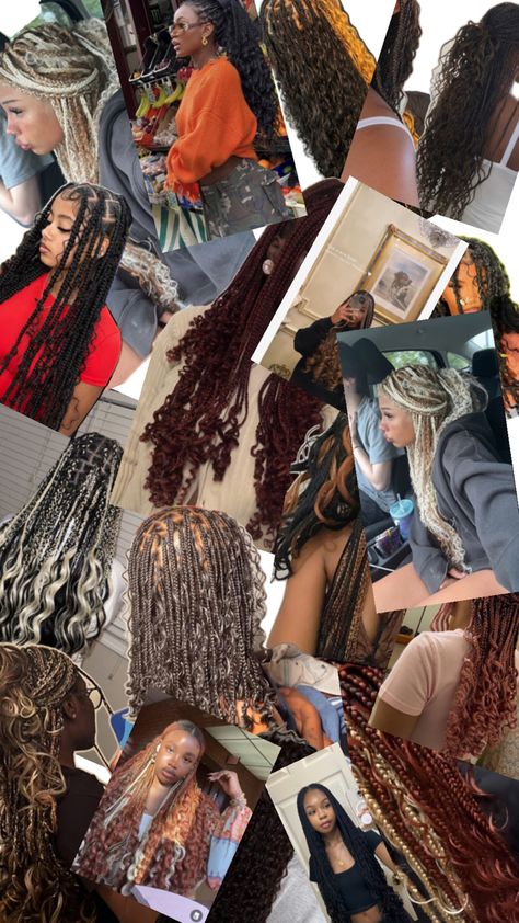 Black Girl Twists and Braids College This took some time to choose which braid I thought really stuck out to me and sorry I only put 1 or 2 twists in this collage 😅 But still I hope you love it enjoy☺️🔫 Braids And Twists, Black Hair Video, Curly Hair Care Routine, Hairstyle Examples, Hairstyles Aesthetic, Cute Hair Colors, Braided Hairstyles For Teens, Cute Box Braids Hairstyles, Girl Braids