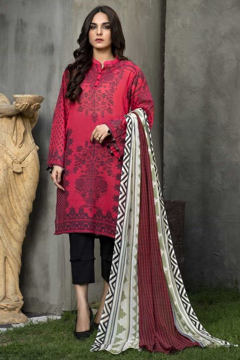 LimeLight New Winter QUTAIL Collection 2021 LL-19B Summer Cloth, Bonanza Satrangi, Satin Suit, Pakistani Suits Online, Pakistani Designer Suits, Lawn Suit, Unstitched Dress Material, Ad Fashion, Printed Dupatta