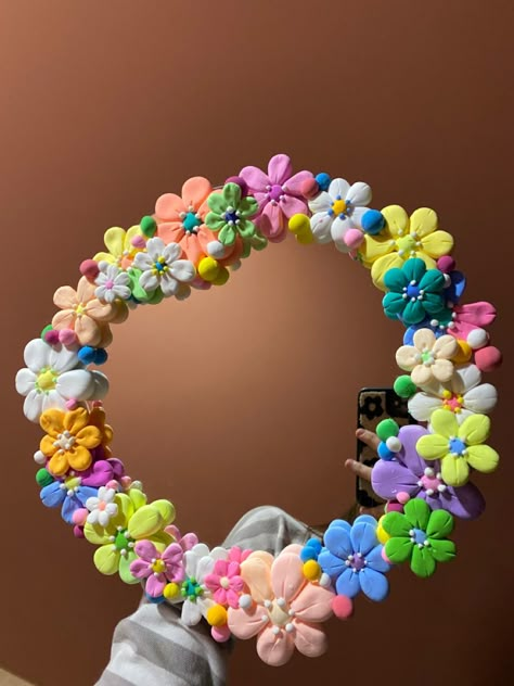 Clay Mirror, Clay Date, Foam Clay, Flower Mirror, Clay Items, Mirror Crafts, Art And Craft Videos, Clay Diy Projects, Mirror Ideas