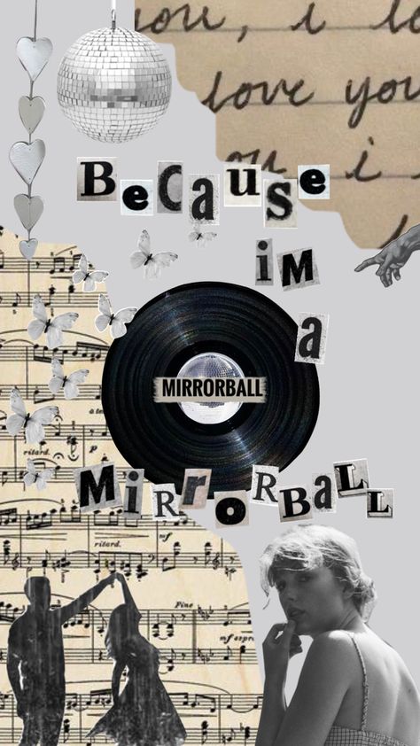 Photo Wall Collage Taylor Swift, Mirrorball Collage, Taylor Swift Photo Collage, Mirrorball Wallpaper, Mirrorball Aesthetic, Folklore Era, Taylor Swift Song, Swift Lyrics, Iphone Case Stickers