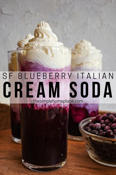 Sugar Free Blueberry Italian Cream Soda | Foodtalk Italian Cream Soda Recipe, Cream Soda Recipe, Homemade Cold Brew Coffee, Italian Cream Soda, Homemade Soda, Italian Cream, Italian Soda, Drink Recipes Nonalcoholic, Soda Recipe