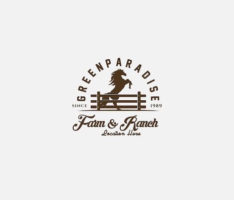 Ranch Doodle, Horse Farm Logo, Ranch Logo Design, Farm Logo Inspiration, Food Western, Ranch Brands, Village Illustration, Farm Logos, Country Logo