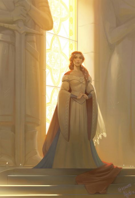 Catelyn Tully on her wedding day by Ayotte Asoiaf Wedding Dress, Nerdanel Art, Game Of Thrones Wedding Dress, Catlyn Stark, Daena Targaryen, Catelyn Stark, Targaryen Art, Asoiaf Art, Song Of Ice And Fire