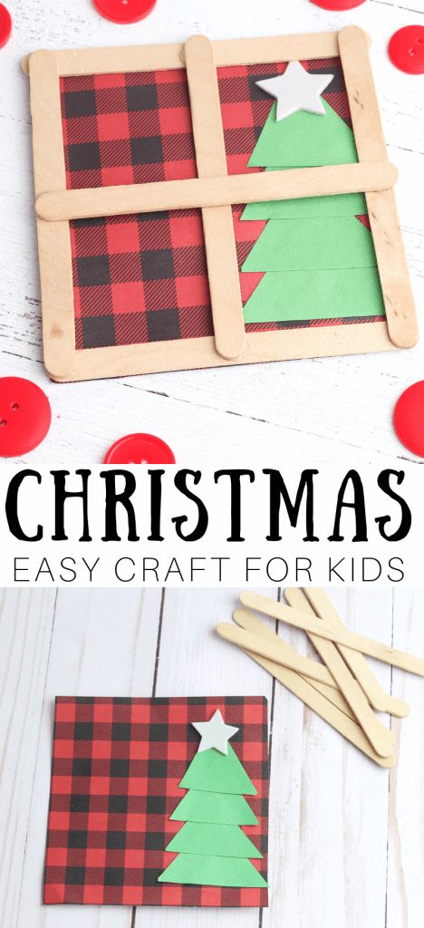 Popsicle Stick Craft Window For Christmas | Little Bins for Little Hands Popsicle Stick Craft, Popsicle Stick Crafts For Kids, Window Crafts, December Crafts, Christmas Crafts For Kids To Make, Homemade Christmas Decorations, Fun Christmas Crafts, Popsicle Stick Crafts, Preschool Christmas