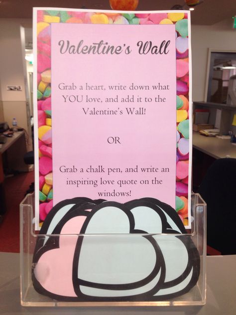 Valentines Crafts Middle School, February Events For Residents, Valentine Library Ideas, Valentines Day Book Display, February Book Displays, Valentine’s Day Library Display, Valentine Library Bulletin Board Ideas, Valentines Book Display, Valentines Day Library Displays