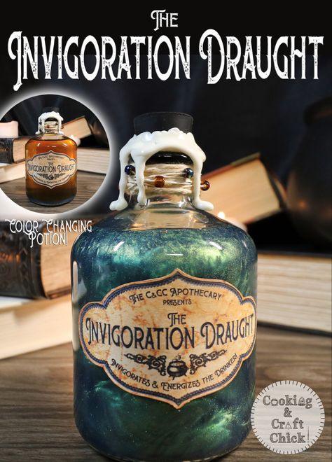 Diy Swirling Potion, Potion Liquid Diy, Color Changing Potion Bottle Diy, Dnd Potion Bottles Diy, Diy Color Changing Potion, Mica Powder Potion Diy, Diy Potion Bottles Mica Powder, Color Changing Potion Diy, Shimmer Potion Diy