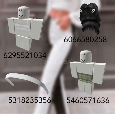 Bra Codes For Bloxburg, Brookhaven Codes White Clothes, Bloxburg Outfit Codes White Skirt, Roblox White Dress Codes, Brookhaven Id Codes Pants White, Roblox White Skirt Code, Roblox Bloxburg Outfit Codes, Bloxburg Accessories Codes, Roblox Image Id Codes