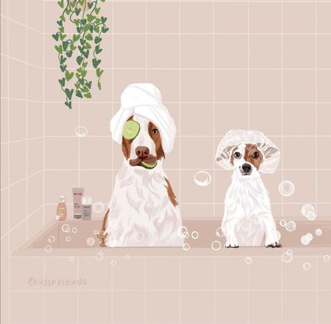 Dog With Towel On Head, Dog Grooming Background, Dog Grooming Aesthetic, Dog Grooming Salon Ideas, Dog Grooming Salon Decor, Dog Marketing, Dog Design Art, Dog Grooming Shop, Dog Spa