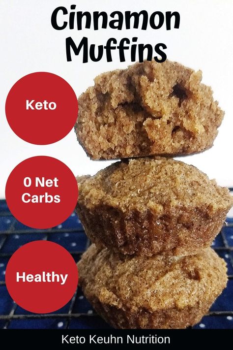 Keto Apple Cinnamon Muffins, Low Carb Cinnamon Muffins, Muffins Baby, Muffin Recipes Cinnamon, Keto Caramel, Keto Carbs, Keto Muffin Recipe, Keto Muffins, Cinnamon Roll Muffins