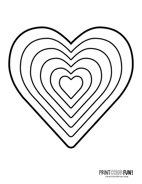 Valentine Heart Pictures, Cartoons Animals, Valentines Day Drawing, Bee Coloring Pages, Heart Overlay, Abstract Coloring Pages, Heart Coloring Pages, Heart Printable, Truck Coloring Pages