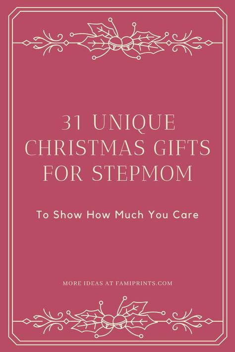 Every stepmother deserves to be treated like a queen. They put up with so much, including being stuck between two worlds of their own family and your children's. A small token of appreciation can go a long way on Christmas morning. These are 31 Unique Christmas Gifts For Stepmom in 2021 that won't break the bank or take too much time but will show how you really feel about them! Discover them today to avoid any delay! #bonusmomgifts #stepmothergifts #bestchristmasgiftsforstepmom Gifts For Stepmom Christmas, Sentimental Gifts For Step Mom, Step Mom Gifts Christmas, Step Mom Christmas Gift Ideas, Christmas Gifts For Step Mom, Step Mom Gift Ideas, Gifts For Step Mom, Gifts For Stepmom, Gift For Step Mom