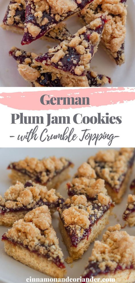 Cookies With Cinnamon, Plum Butter, Yummy Things To Bake, Plum Jam Recipes, German Food Authentic, German Cookies, Christmas Cookie Recipe, German Baking, Delicious Christmas Cookies